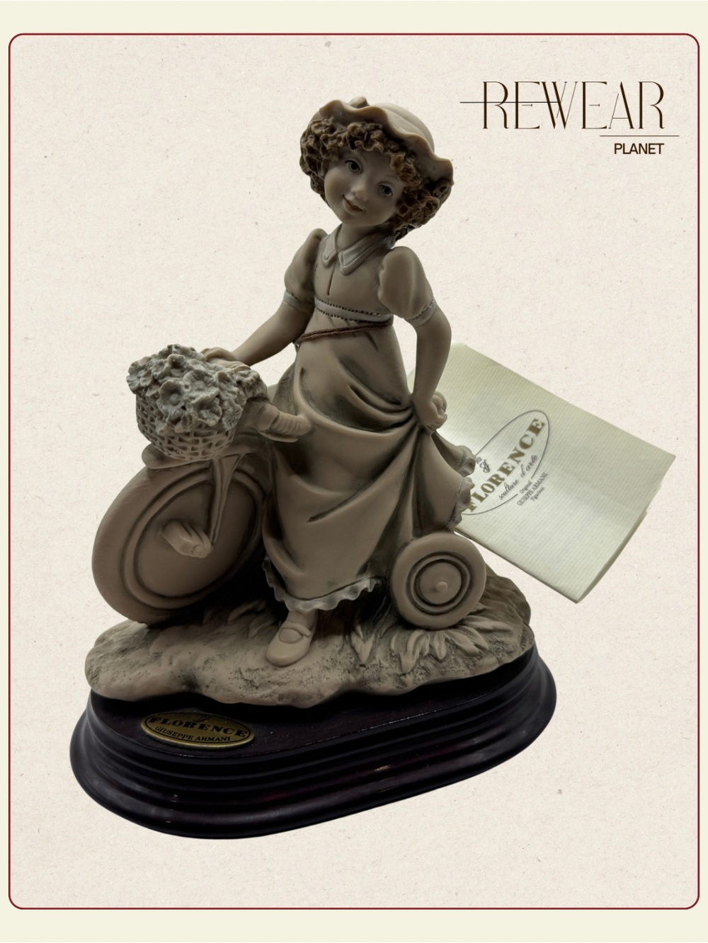 Giuseppe Armani Florence “Girl with Tricycle” Figurine 1993 Capodimonte – 6”